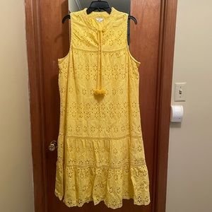 Crown & Ivy Yellow Eyelet Dress